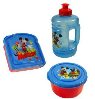3 piece Mickey Mouse Lunch Set   Mickey Mouse Cup, Mickey Mouse Sandwich Box, Mickey Mouse Snack Container   Use As a Disney Mickey Mouse Gift or Buy a Few for Disney Themed Mickey Mouse Party Favors   More Mickey Mouse Party Supplies At Our Storefront   L