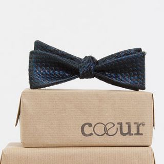 handmade british silk bow tie in polka dot by coeur menswear