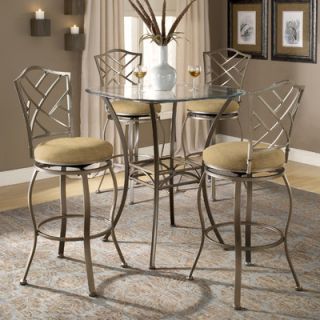 hillsdale brookside bar height glass bistro table with