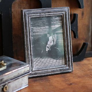aged grey photo frame by discover attic.