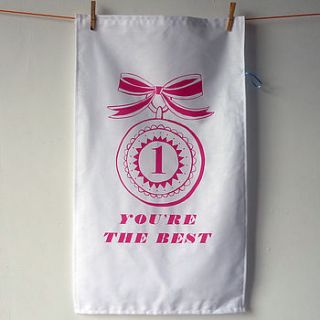 'you're the best' tea towel by mr.ps