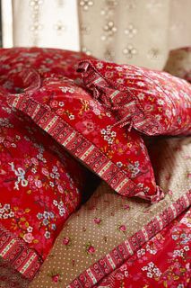 chinese blossom red neckroll by pip studio by fifty one percent