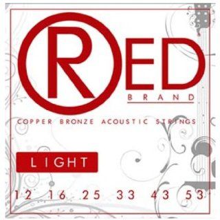Red Brand Acoustic Guitar Strings Copper Bronze Light 12 53 7312 Musical Instruments