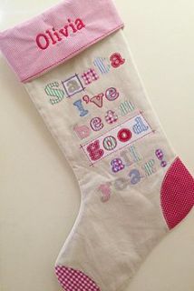 'i've been good all year' christmas stocking by lime tree interiors