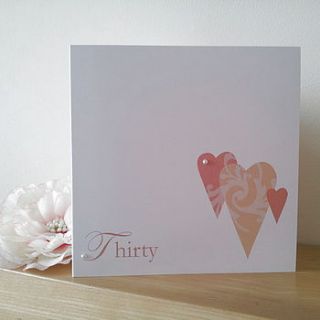 thirty hearts card by jessica gully design