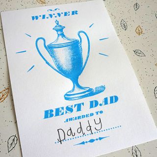 best dad certificate screenprint by mr.ps