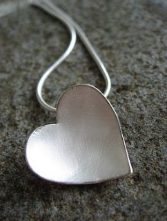 silver heart pendant by rachel baglin handmade silver