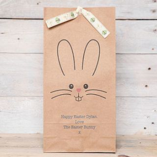 easter bunny boy or girl personalised bag by red berry apple