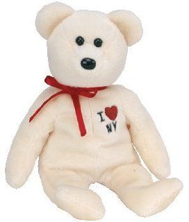 TY Beanie Baby   NEW YORK the Bear (I love N.Y.   Show Exclusive) (Given only to retailers at NY Toy Far) Toys & Games