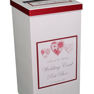 personalised romance wedding post box by dreams to reality design ltd
