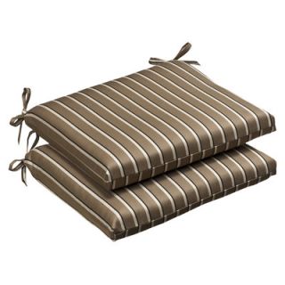 Pillow Perfect Outdoor Squared Sunbrella Fabric Seat Cushion (Set of 2
