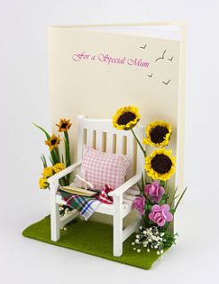 personalised garden 3 d greetings card by karrie barron cards