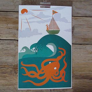 sailing print by sarah dennis design