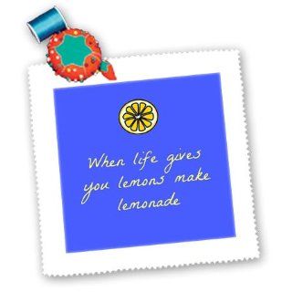 qs_172429_10 Xander funny sayings   when life gives you lemons, make lemonade, blue, yellow   Quilt Squares   25x25 inch quilt square