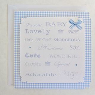 baby words card by hamble & pops