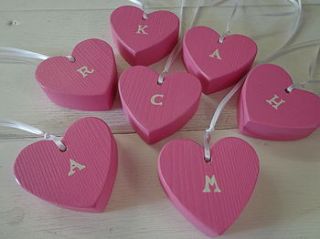 alphabet/number heart decoration by giddy kipper