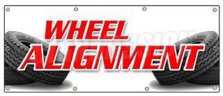 36"x96" WHEEL ALIGNMENT BANNER SIGN tire fix repair align auto repair  Yard Signs  Patio, Lawn & Garden