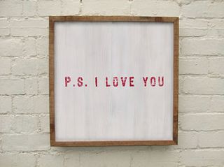 ps i love you limited edition wooden print by coulson macleod
