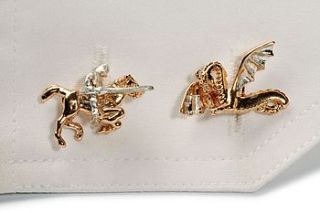 george and the dragon cufflinks by simon kemp jewellers