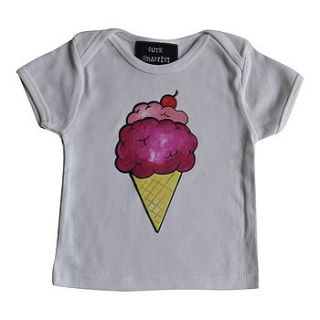strawberry ice cream organic baby t shirt by cute graffiti childrenswear