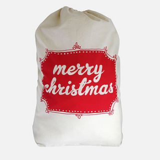personalised merry christmas sack by peris and corr