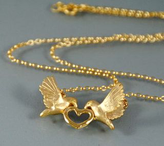 gold love dove necklace by alice stewart