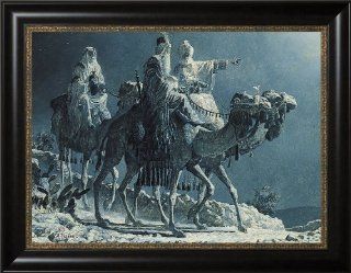 Arnold Friberg   Following the Star   Framed Textured Lithograph 20"x26"   Prints
