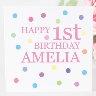 personalised birthday girl age card by megan claire