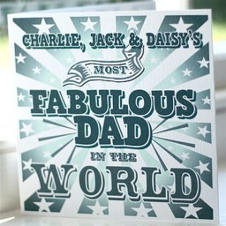 personalised father's day card by ditto