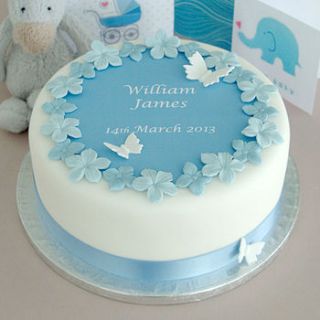 personalised boys christening cake kit by clever little cake kits