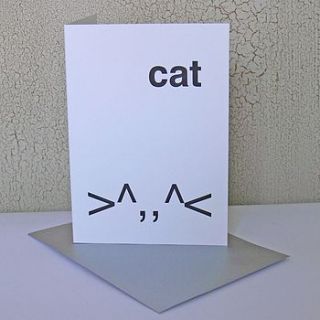 cat text art greeting card by the sardine's whiskers