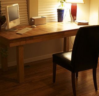 oak desk with drawer by wicked boxcar