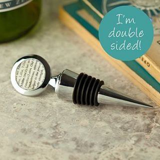 name definition wine bottle stopper by ellie ellie