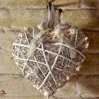 white vine and willow heart with led lights by lisa angel homeware and gifts