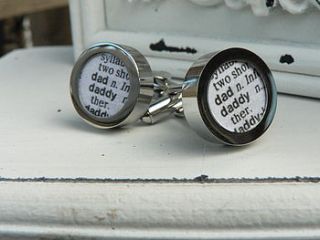 personalised dictionary extract cufflinks by suzy q