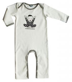 wakie wakie sleepsuit  by floppy buddha