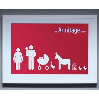 personalised family poster by a piece of ltd