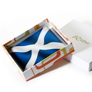 scotland flag bi fold leather wallet by adventure avenue