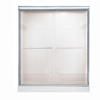 Euro 60 x 69 Frameless Bypass Shower Door with Bistro Glass