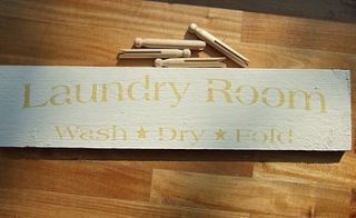 'laundry room' sign by the blueberry patch by sarah benning