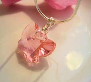 swarovski butterfly pendant by bijou gifts