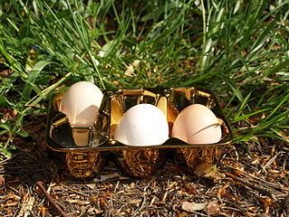 gold porcelain egg box by begolden