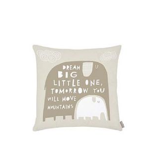 dream big little one cushion by harmony at home children's eco boutique