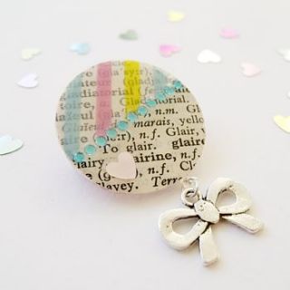 candy upcycled vintage paper brooch by matin lapin