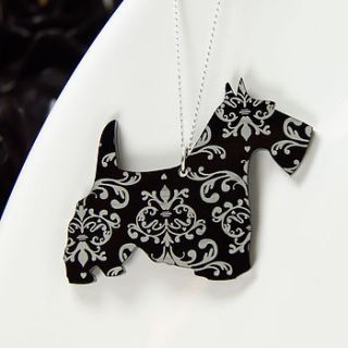 acrylic scottie dog necklace by urban twist