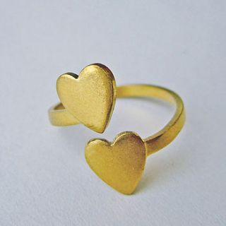 two hearts double heart ring by eclectic eccentricity