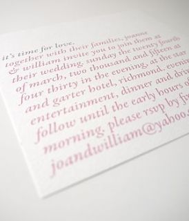 olive you personalised wedding invitation by lola's paperie