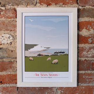 seven sisters country park, east sussex print by tabitha mary