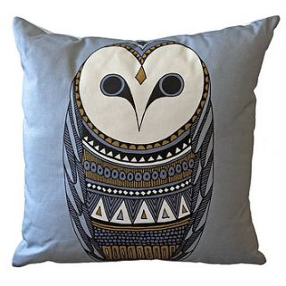 owl print cushion by natasha lawless design