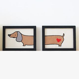 set of two dog pictures by miss shelly designs